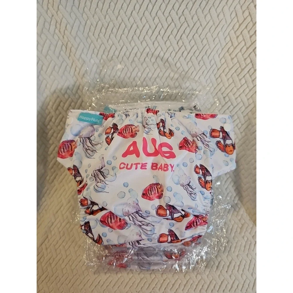 HappyFlute 8 Newborn Baby Cloth Pocket Diapers‎ Adjustable Reusable for Baby